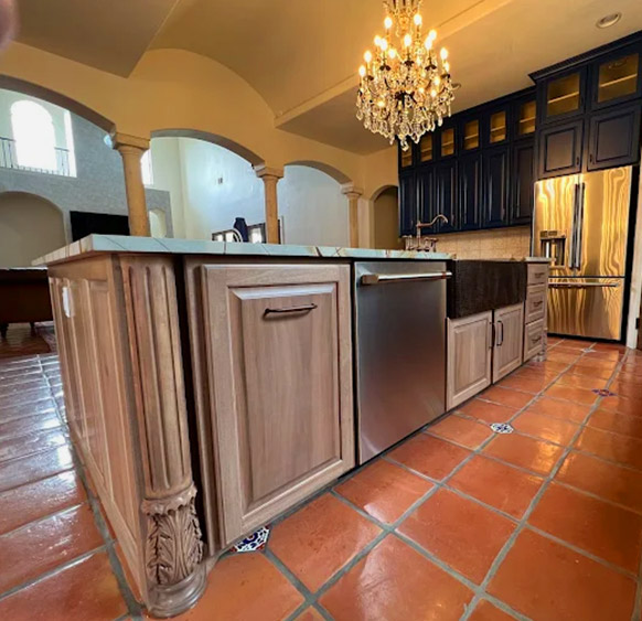 Variety of cabinet door styles, including wood, laminate, and painted finishes