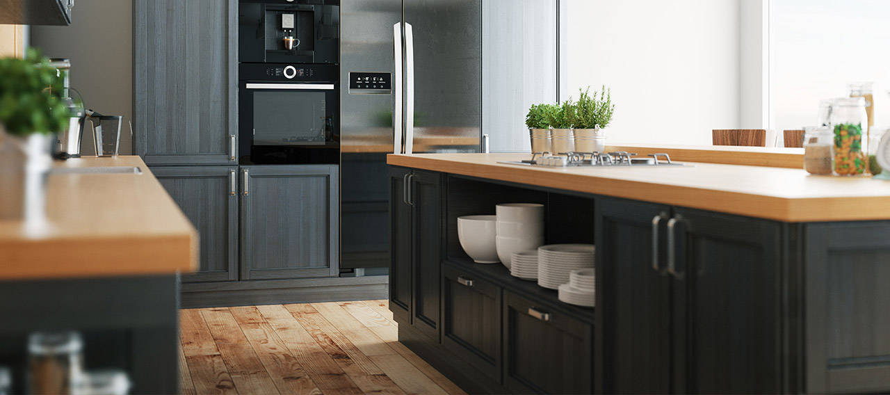 Custom kitchen cabinets installed in a Leander, TX home