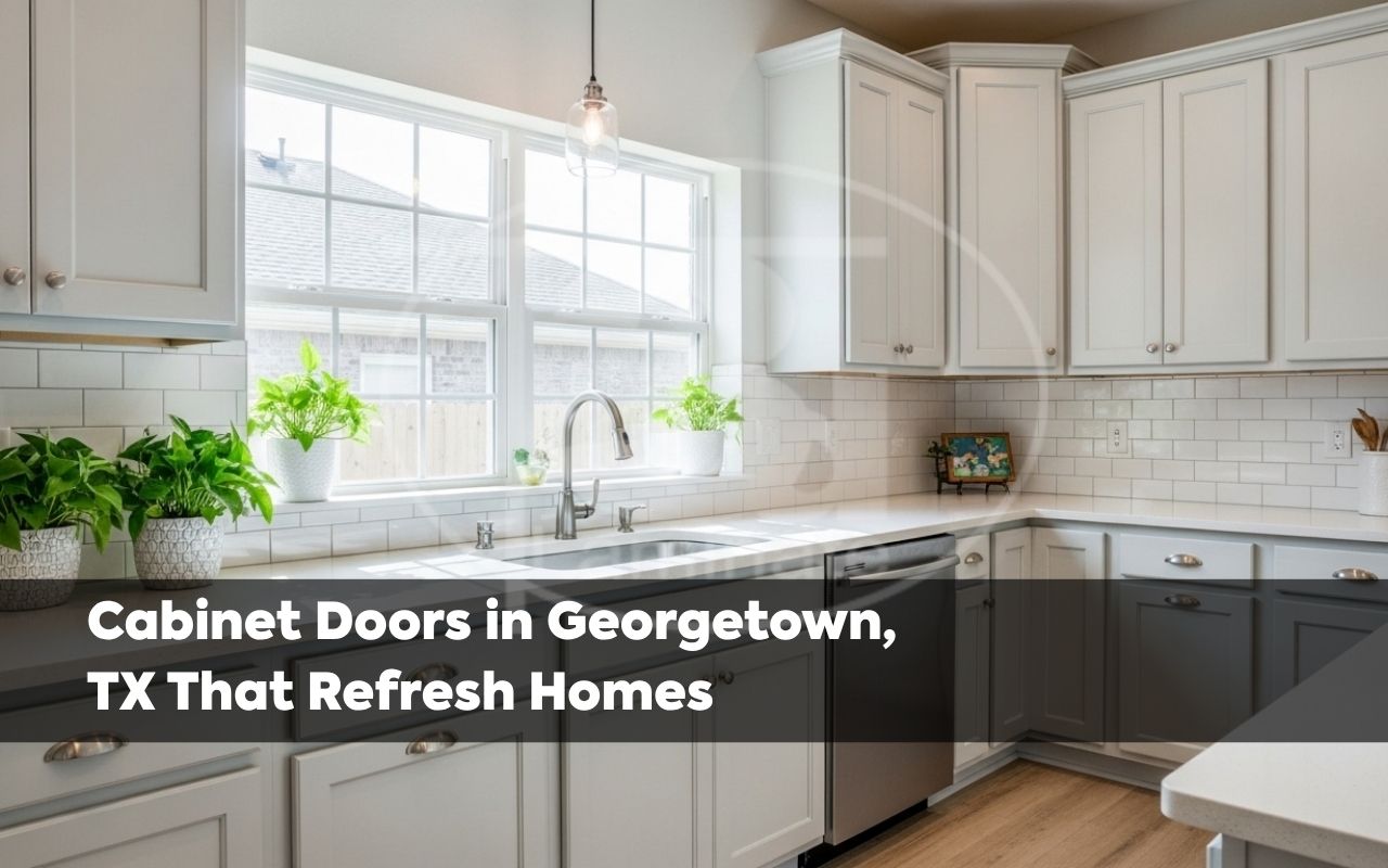 cabinet doors in Georgetown, TX in a bright kitchen refresh